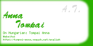 anna tompai business card